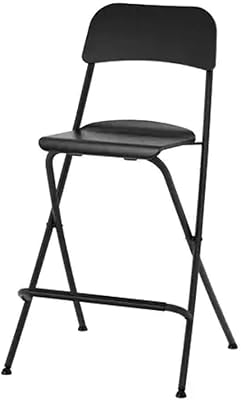 Tabouret de bar avec dossier, pliable, noir, noir. Le meilleur du e-commerce discount réuni sur Diaytar