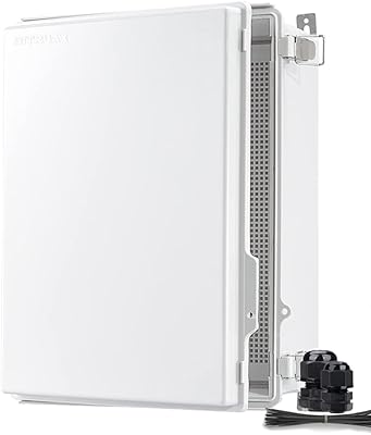 Gitruax grand boîtier électrique étanche 15,8\"×11,8\"×7\" boîte de jonction extérieure en plastique abs