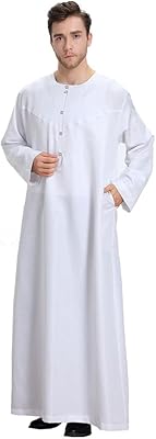 Chemise longue robe thobe pour hommes robes islamiques à manches longues