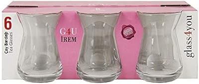 Ensemble de tasses à thé pasabas g4u erem 132cc, transparent, 42451
