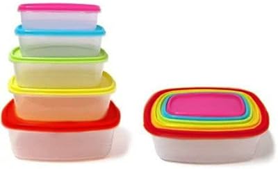 Récipients de conservation des aliments avec couvercles hermétiques, 5 pièces, récipients de conservation