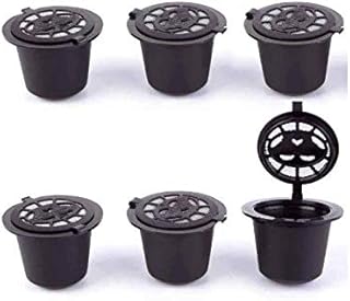 Capsules de recharge de café pour machine nespresso, 6 pièces, couleur noire