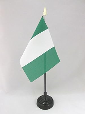 Az flag drapeau de table nigéria 4" x 6" - drapeau de bureau