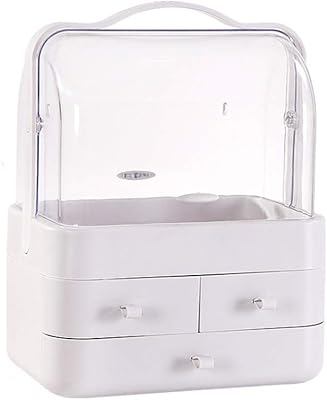 Trousse de rangement de maquillage en acrylique anti-poussière avec tiroirs pour organiser