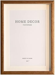Cadre photo de bureau décoratif moderne en bois (8" x 6", marron)
