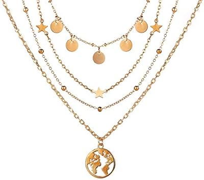 Collier pendentif élégant pour femmes et filles de jubella - or (ybnk_5820), moyen