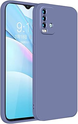 Coque en silicone redmi 9t, eabhulie liquid gel rubber housse de protection antichoc