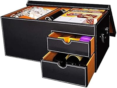 Boîte de rangement pour voiture alyssa en simili cuir avec tiroir à bagages avec revêtement en bois mdf, adaptée aux voyages, au camping et aux pique-niques, boîte de rangement pour sacs de coffre de voiture. Diaytar : La révolution discount est en marche