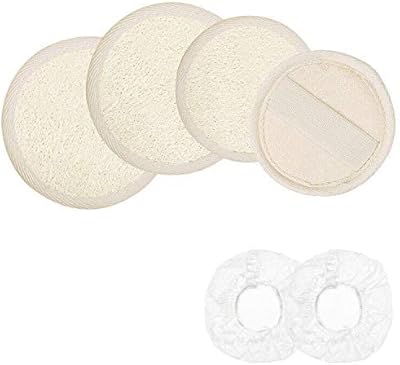 4 pièces tampons de luffa pour le visage éponge de luffa naturelle exfoliation