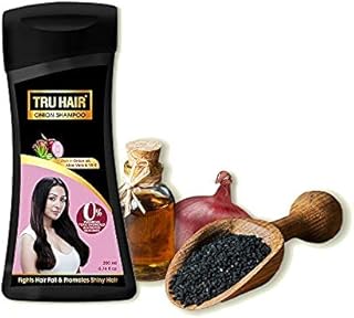 Shampooing à l'oignon tru hair avec extraits de jus d'oignon, aloevera pour contrôler
