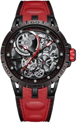Montre mécanique automatique oblflow pour hommes montre de luxe à cadran squelette