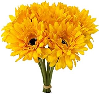 Sweet home deco bouquet de fleurs de gerbera artificielles en soie de 13