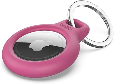 Support de protection anti-rayures belkin pour airtag avec sangle - rose