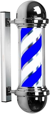 Lustre moderne de 19,6", poteau de barbier, panneau ouvert pour salon de coiffure