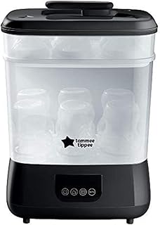 Stérilisateur et sèche-linge électrique avancé à vapeur tommee tippee, noir, une pièce