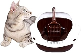 Bac à litière pour chat semi-fermé intul avec pelle à litière pour chat