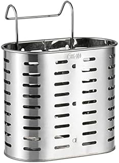 Égouttoir à ustensiles de cuisine ewanto composé deux sections en acier inoxydable