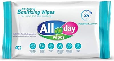 Lingettes stérilisantes antibactériennes à usage quotidien, 40 feuilles pour le nettoyage des mains