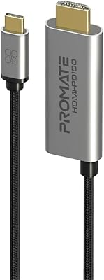 Câble hdmi promate usb-cto uhd 4k 60hz type c (thunderbolt 3) vers adaptateur