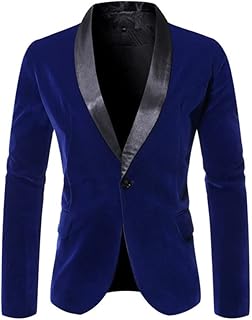 Blazer en velours pour hommes, costume slim noir à la mode, vestes