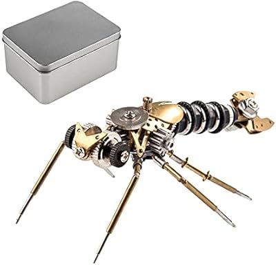 Modèle de puzzle en métal 3d de conception d'insecte mécanique en acier inoxydable