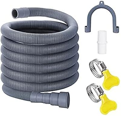Tuyau de remplacement pour lave-vaisselle 2m, tuyau de vidange flexible ondulé pour machine