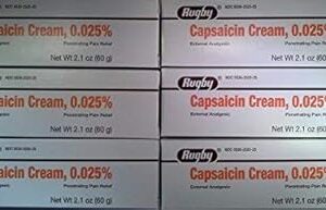 [6 paquets] rugby capsaïcine 0,025 % crème générique pour zostrix 2,1 oz (60 g) paquet de 6. Votre satisfaction, notre priorité chez Diaytar