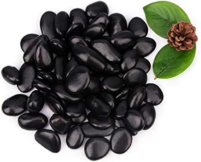 [8.17kg] galets d'aquarium noirs galets de roche de rivière décoratifs naturels polis. Votre shopping simplifié de A à Z avec Diaytar
