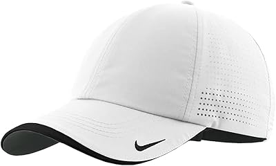 Casquette de baseball micro-perforée brodée dri-fit - blanc, autre, taille unique