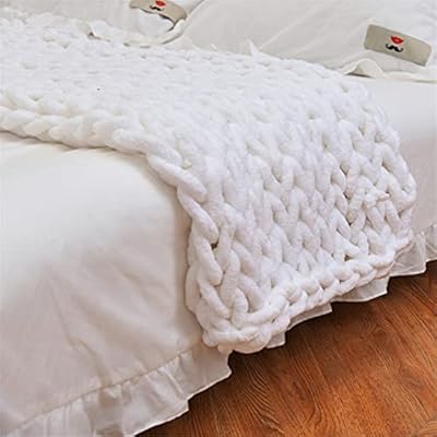 Couverture de canapé tricotée épaisse, couverture chaude et confortable en chenille tricotée à
