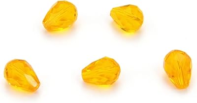 50pcs perles de cristal adabili autrichiennes en forme de larme de 8 mm