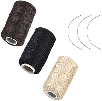 3 rouleaux de tissage de cheveux fils à coudre en coton pour la fabrication