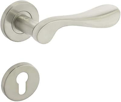 Ensemble poignée de porte et rosace yale en acier inoxydable aisi 304 avec