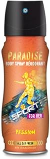 Déodorant spray pour le corps biellatm paradise passion women avec hydratant pour la peau