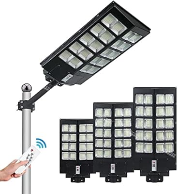 Réverbère solaire led sanaba ip65 avec télécommande (1200w, 1600w, 2000w)