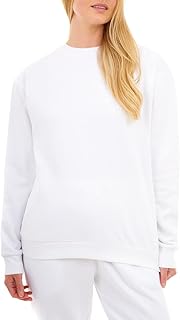 Sweat-shirt classique recyclé à col rond pour femmes, sweat-shirt décontracté à manches longues