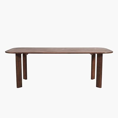 Table à manger home box marcio en bois massif, 8 places, dimensions 75