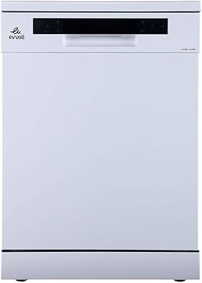 Lave-vaisselle evoli avec 7 programmes, 15 couverts et 3 paniers, blanc - evdw-153-hw
