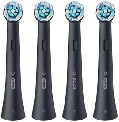 Têtes de brosse à dents oral-b io ultimate clean noires, paquet de 4