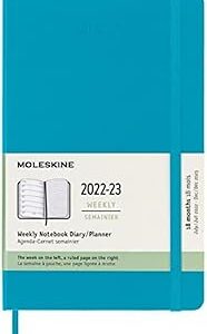 Cahier hebdomadaire moleskine 2023, 18 cm, grand, bleu manganèse, couverture rigide (5 x 8,25). Diaytar Sénégal : Innovation digitale et prix attractifs