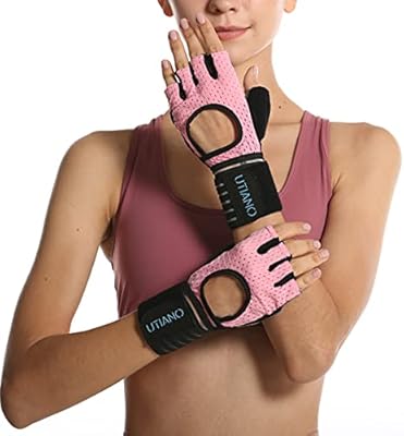 Gants d'exercice-gants d'haltérophilie sans doigts pour femmes avec support de poignet