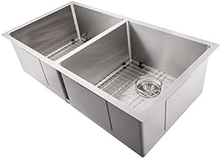 Évier de cuisine en acier inoxydable à double cuve anton de 36 po