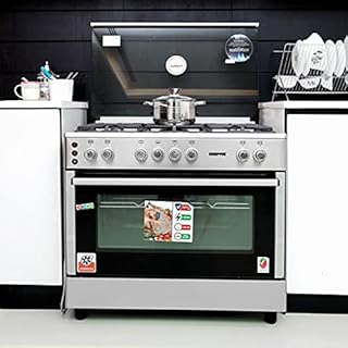 Geepas gcr9077ftcst cuisinière 90x60 brûleur à gaz 5 brûleurs avec allumage
