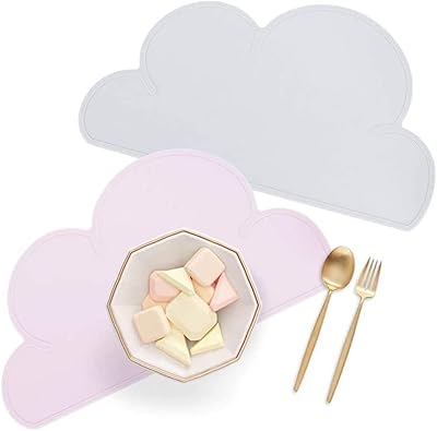 Napperons de table en silicone en forme de nuage pour enfants antidérapants résistants