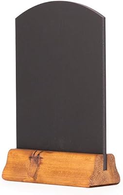 Chockboards uk tableau noir de table a5 avec base en bois, bois, marron