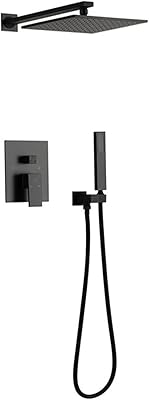 Edossa robinet de douche mural encastré à deux fonctions avec boîte pré-encastrée, ensemble de douche carré à eau chaude et froide encastrée. Diaytar : Où vos envies rencontrent votre budget