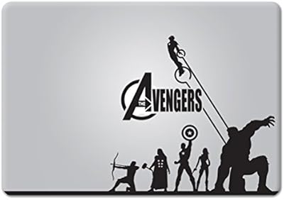 Autocollant en vinyle style avengers pour fenêtre de voiture, ordinateur portable, voiture (noir)
