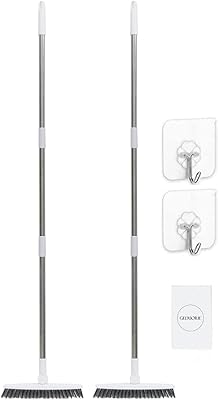 Jidwori brosse de nettoyage à long manche avec poils durs pour nettoyer
