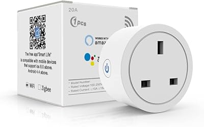 Wanty tuya smart wifi socket 20a, mini prise sans fil avec fonction