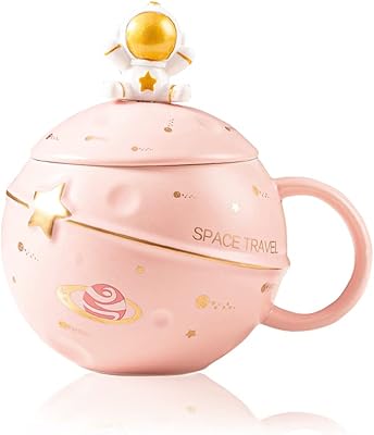 Tasse d'astronaute à motifs de planète spatiale kawaii, jolie tasse à café
